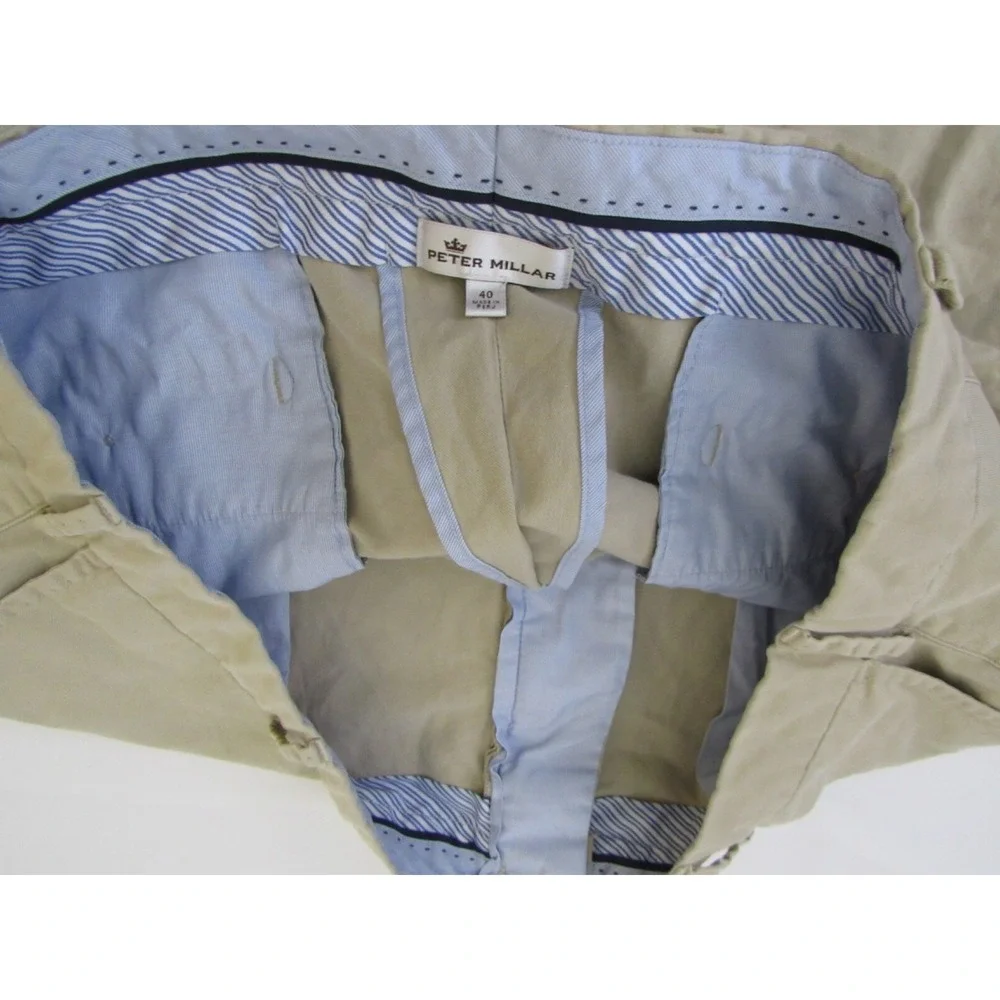 Peter Millar Khaki Tan Shorts Size 40 Cotton Blend